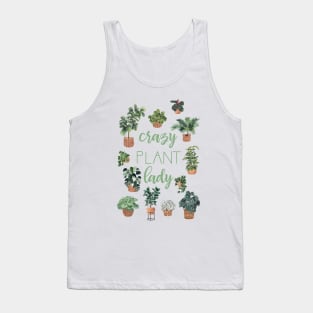 Crazy Plant Lady Illustration Quote Tank Top